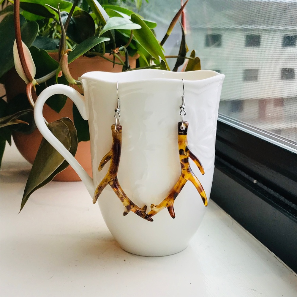 Handmade Antler Earrings